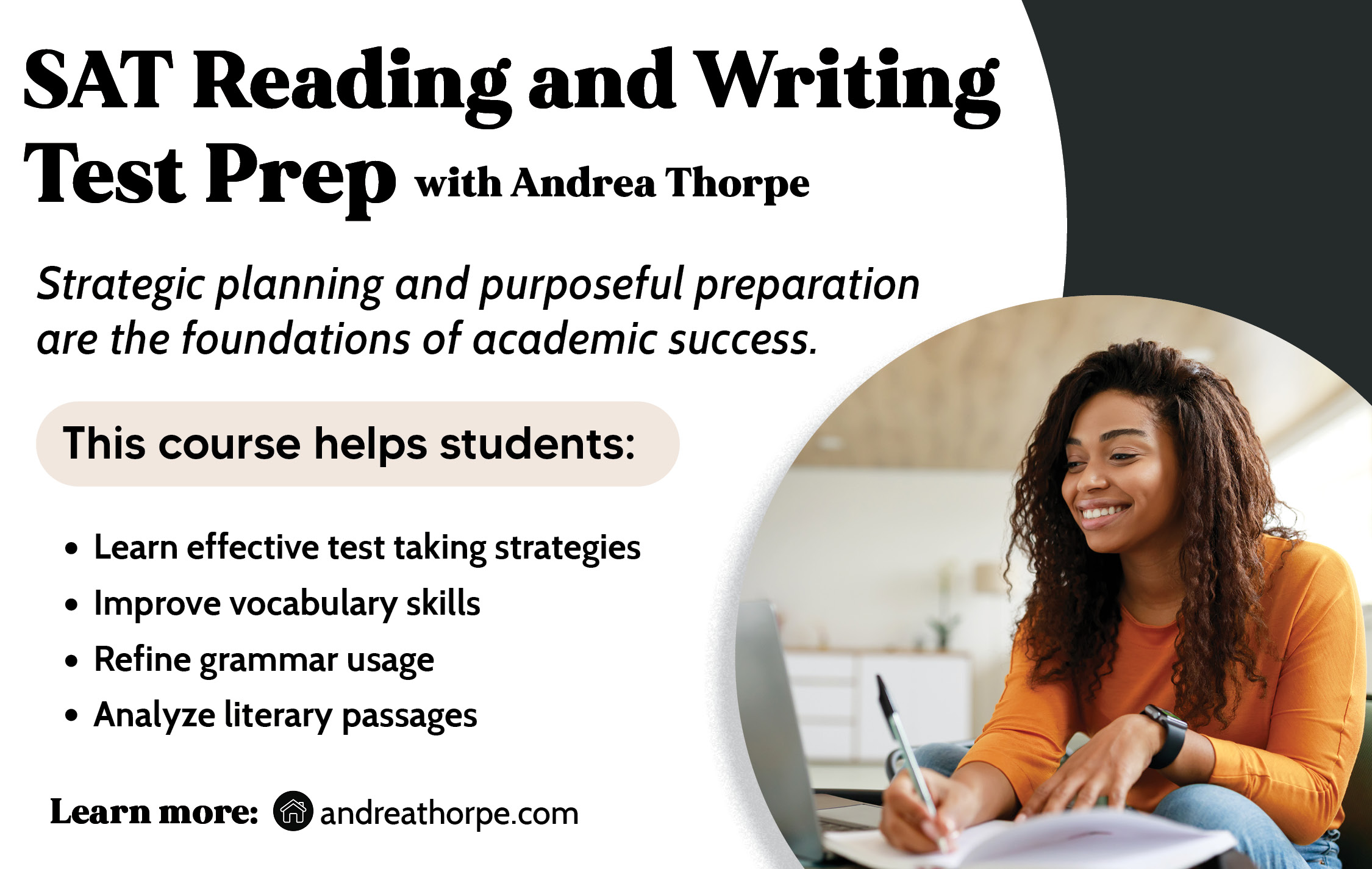SAT Reading and Writing Test Prep Ad